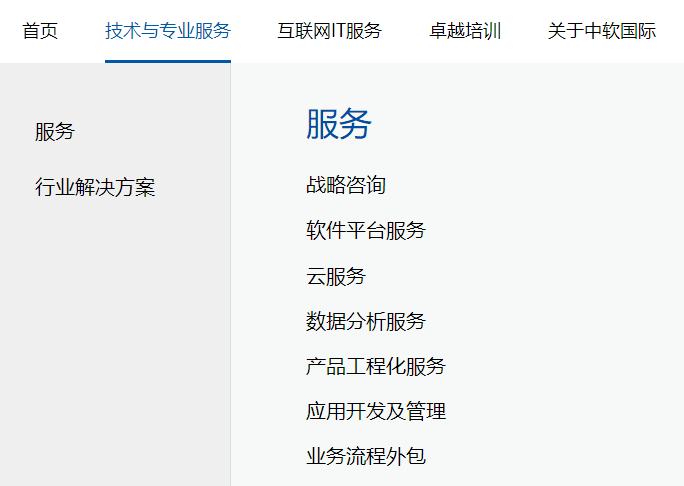 中軟國際的產品